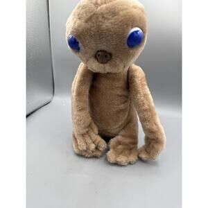 Vintage 1982 Knickerbocker Showtime Alien ET Style Plush Doll Blue Eyes 14”